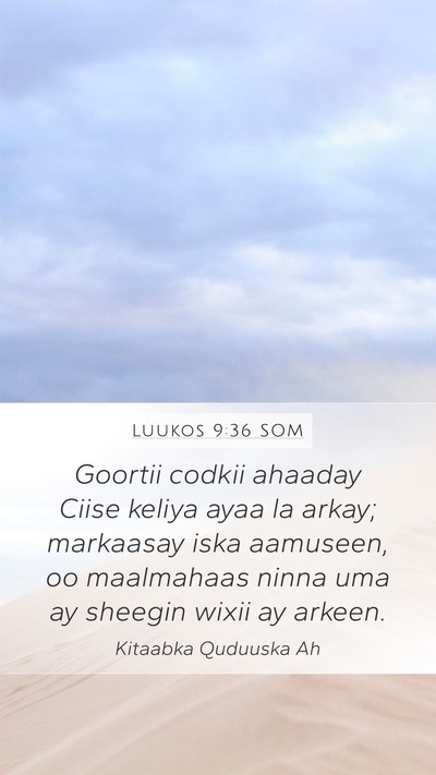 Luukos 9:36 SOM Bible Verse Image
