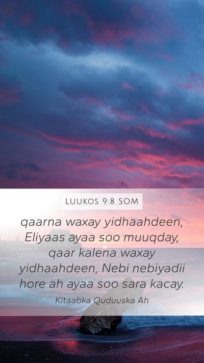 Luukos 9:8 SOM Bible Verse Image