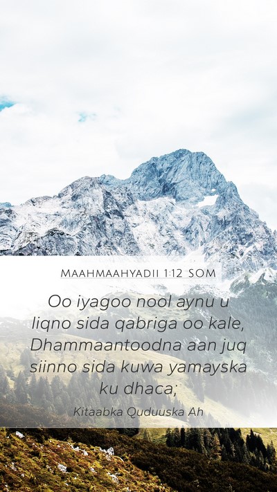 Maahmaahyadii 1:12 SOM Bible Verse Image