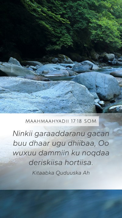 Maahmaahyadii 17:18 SOM Bible Verse Image