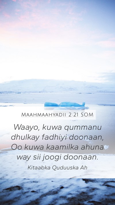 Maahmaahyadii 2:21 SOM Bible Verse Image