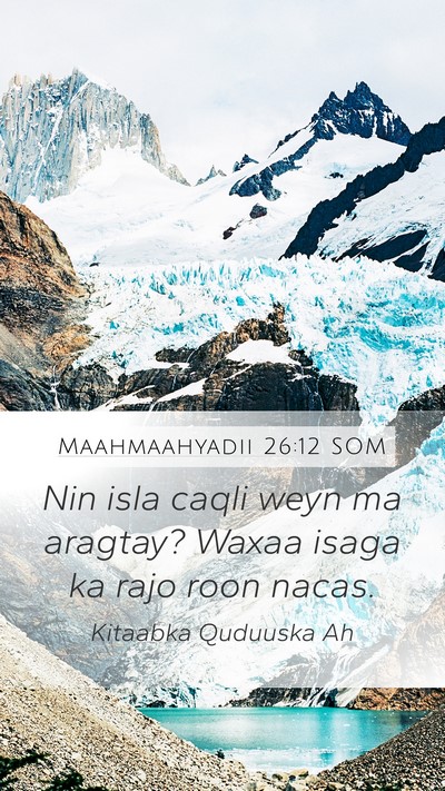 Maahmaahyadii 26:12 SOM Mobile Phone Wallpaper - Nin isla caqli weyn ma aragtay? Waxaa isaga ka - Mobile Bible Verse Wallpaper
