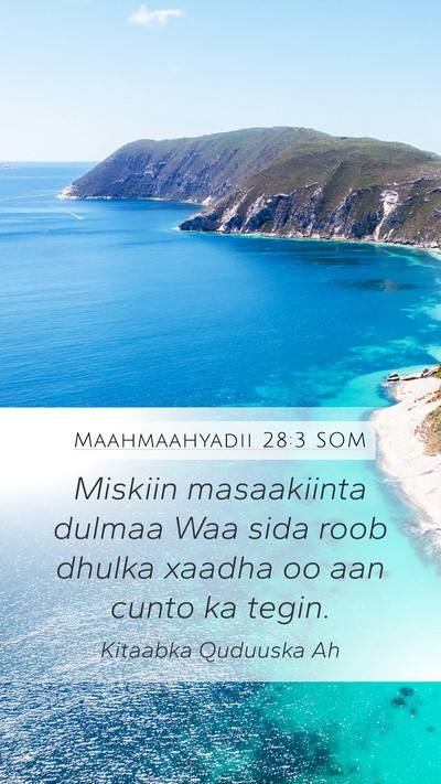 Maahmaahyadii 28:3 SOM Bible Verse Image
