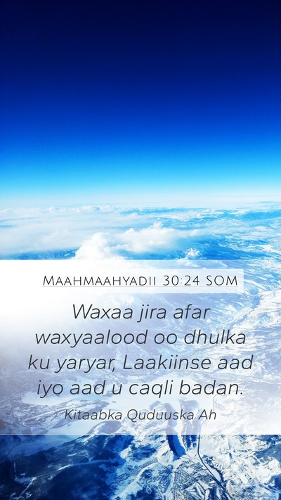 Maahmaahyadii 30:24 SOM Bible Verse Image