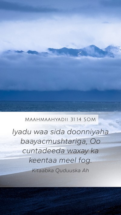 Maahmaahyadii 31:14 SOM Mobile Phone Wallpaper - Iyadu waa sida doonniyaha baayacmushtariga, Oo - Mobile Bible Verse Wallpaper