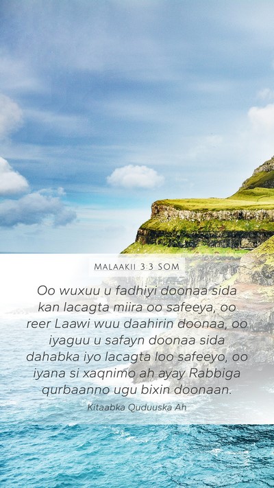 Malaakii 3:3 SOM Bible Verse Image