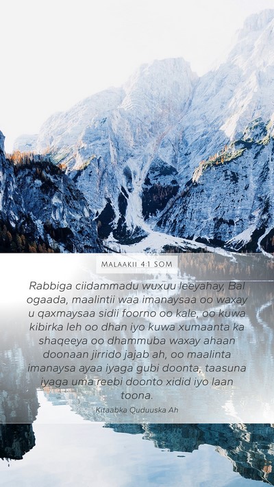 Malaakii 4:1 SOM Bible Verse Image
