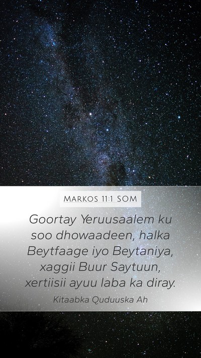 Markos 11:1 SOM Bible Verse Image