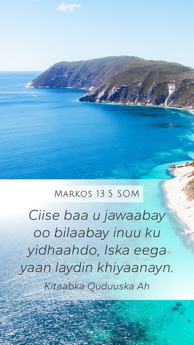 Markos 13:5 SOM Bible Verse Image