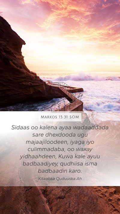 Markos 15:31 SOM Bible Verse Image