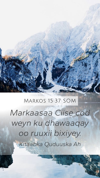 Markos 15:37 SOM Bible Verse Image