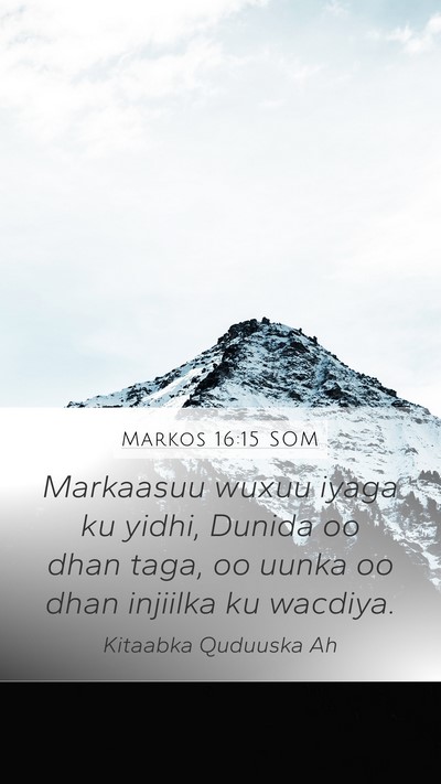 Markos 16:15 SOM Bible Verse Image