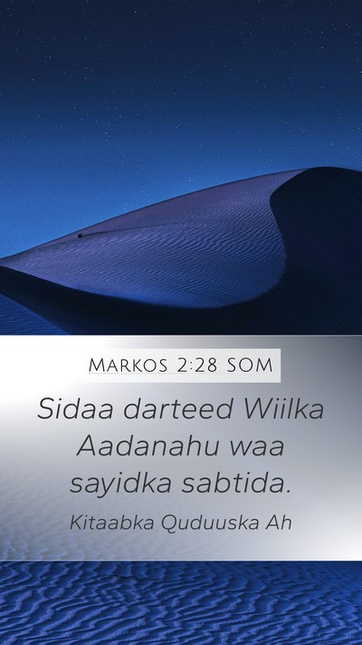 Markos 2:28 SOM Bible Verse Image