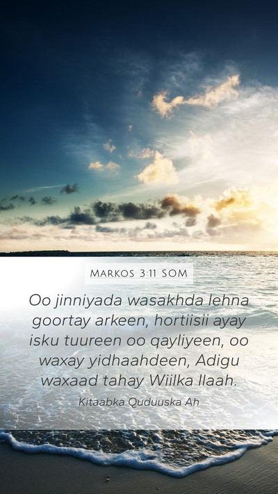 Markos 3:11 SOM Bible Verse Image