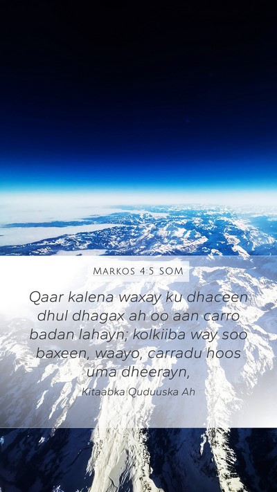 Markos 4:5 SOM Bible Verse Image