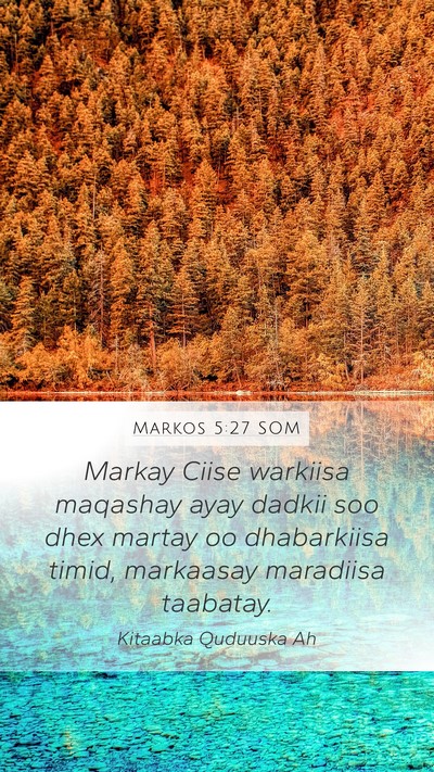 Markos 5:27 SOM Bible Verse Image