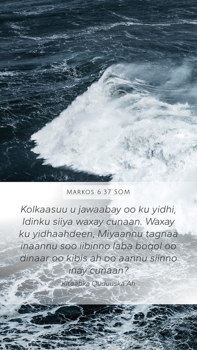 Markos 6:37 SOM Bible Verse Image