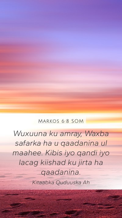 Markos 6:8 SOM Bible Verse Image