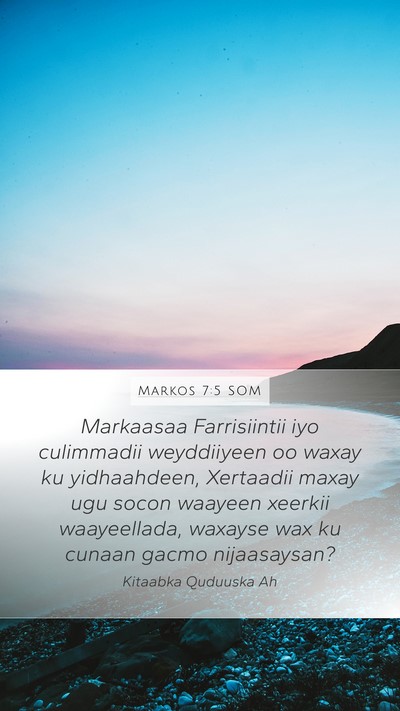 Markos 7:5 SOM Bible Verse Image