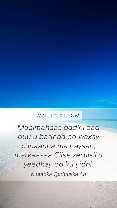 Markos 8:1 SOM Mobile Phone Wallpaper - Maalmahaas dadkii aad buu u badnaa oo waxay - Mobile Bible Verse Wallpaper