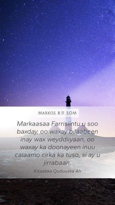 Markos 8:11 SOM Bible Verse Image