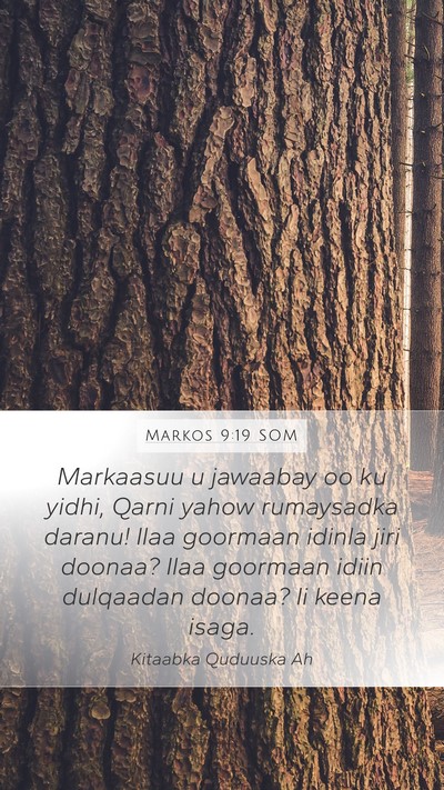 Markos 9:19 SOM Bible Verse Image