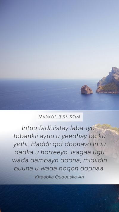 Markos 9:35 SOM Bible Verse Image