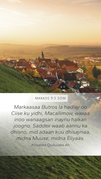 Markos 9:5 SOM Bible Verse Image