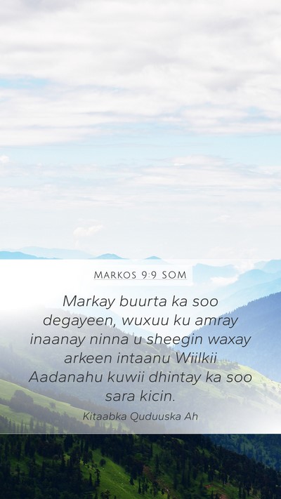 Markos 9:9 SOM Bible Verse Image