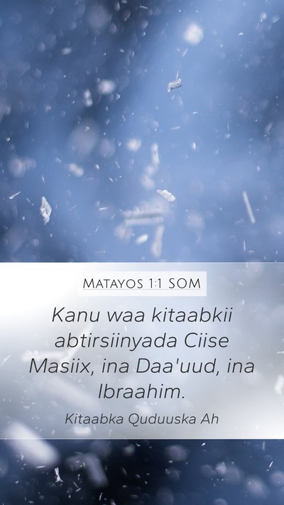 Matayos 1:1 SOM Bible Verse Image