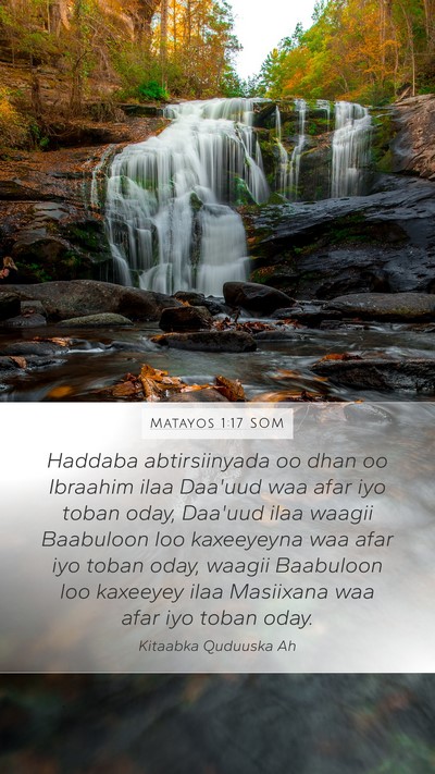 Matayos 1:17 SOM Bible Verse Image