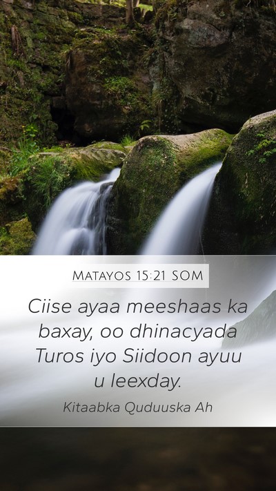 Matayos 15:21 SOM Bible Verse Image