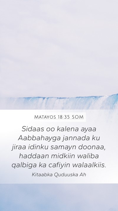 Matayos 18:35 SOM Bible Verse Image