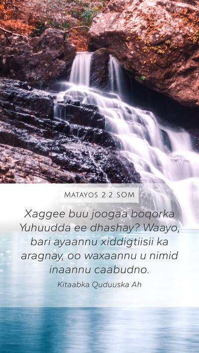 Matayos 2:2 SOM Bible Verse Image