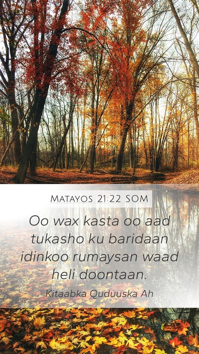 Matayos 21:22 SOM Bible Verse Image