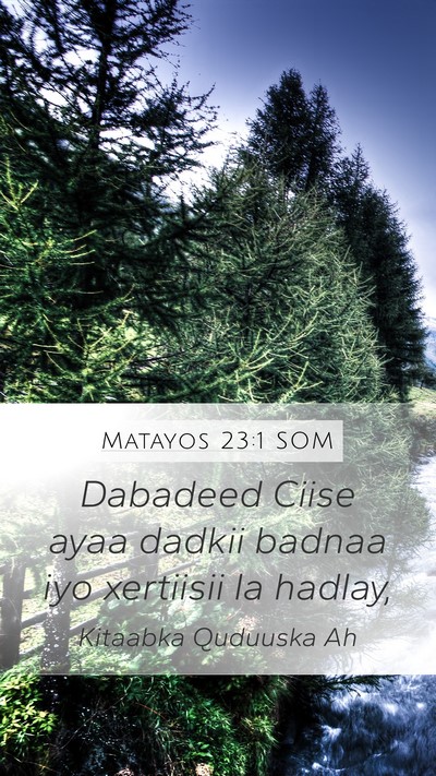 Matayos 23:1 SOM Mobile Phone Wallpaper - Dabadeed Ciise ayaa dadkii badnaa iyo xertiisii - Mobile Bible Verse Wallpaper