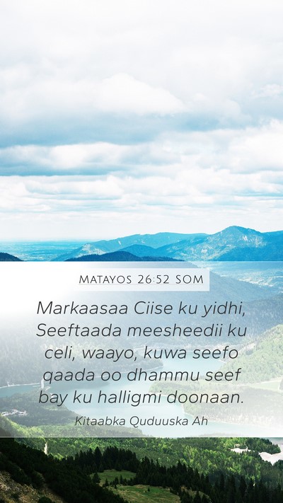 Matayos 26:52 SOM Bible Verse Image