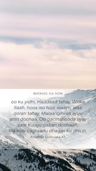 Matayos 4:6 SOM Bible Verse Image