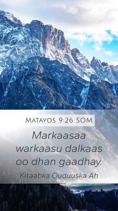 Matayos 9:26 SOM Bible Verse Image