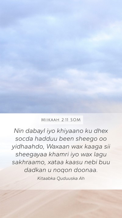 Miikaah 2:11 SOM Bible Verse Image