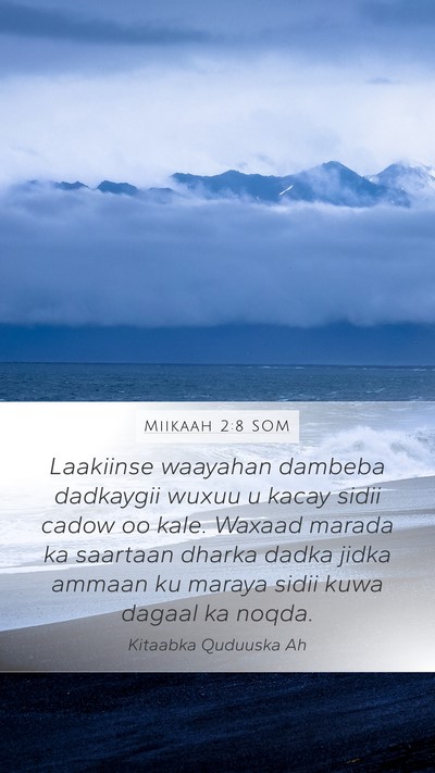 Miikaah 2:8 SOM Bible Verse Image