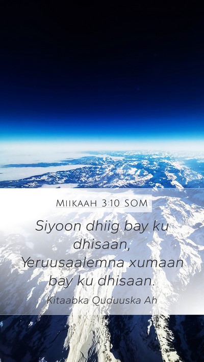 Miikaah 3:10 SOM Bible Verse Image