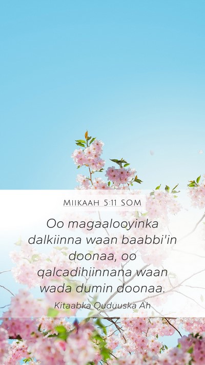 Miikaah 5:11 SOM Bible Verse Image