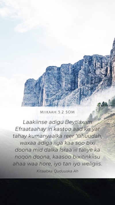 Miikaah 5:2 SOM Bible Verse Image
