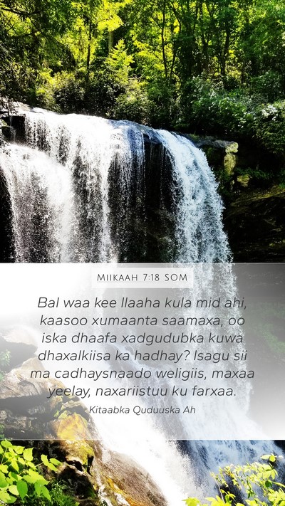 Miikaah 7:18 SOM Bible Verse Image