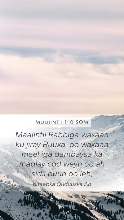Muujintii 1:10 SOM Bible Verse Image