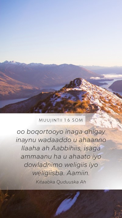 Muujintii 1:6 SOM Bible Verse Image