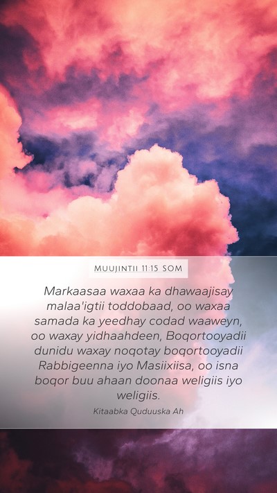 Muujintii 11:15 SOM Bible Verse Image