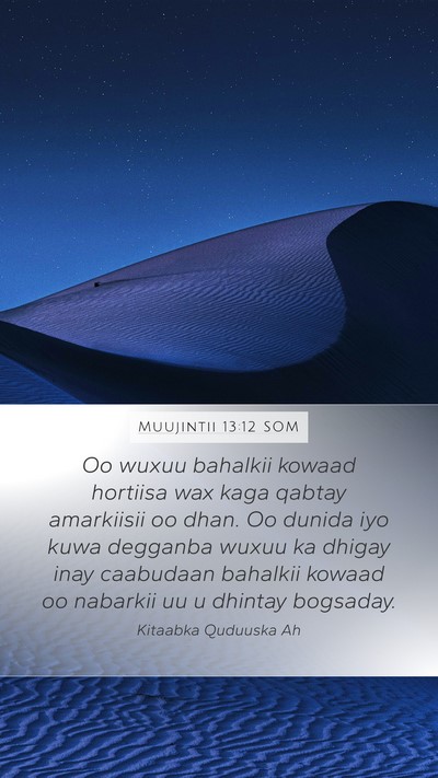 Muujintii 13:12 SOM Bible Verse Image