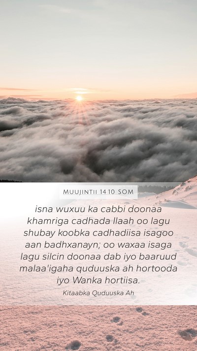 Muujintii 14:10 SOM Bible Verse Image